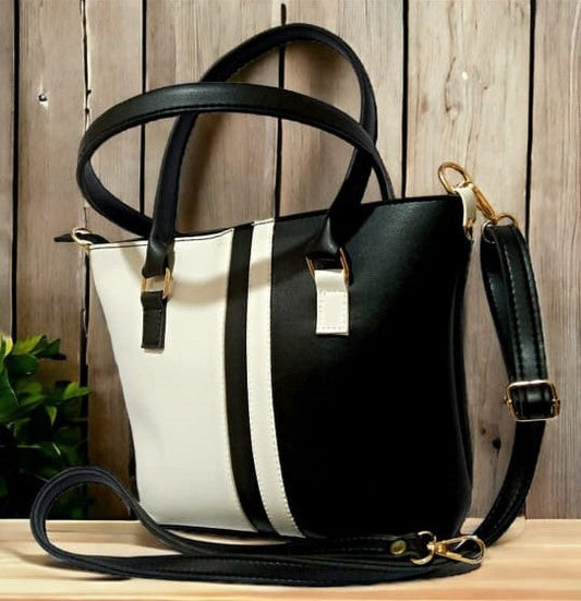 MONOCHROME ELEGANCE TOTE BLACK & WHITE