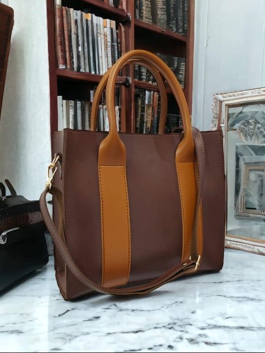 ITALIAN TOTE BROWN & BEIGE