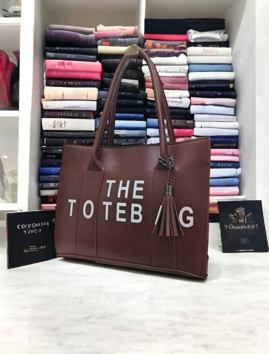 THE TOTE BAG DARK BROWN