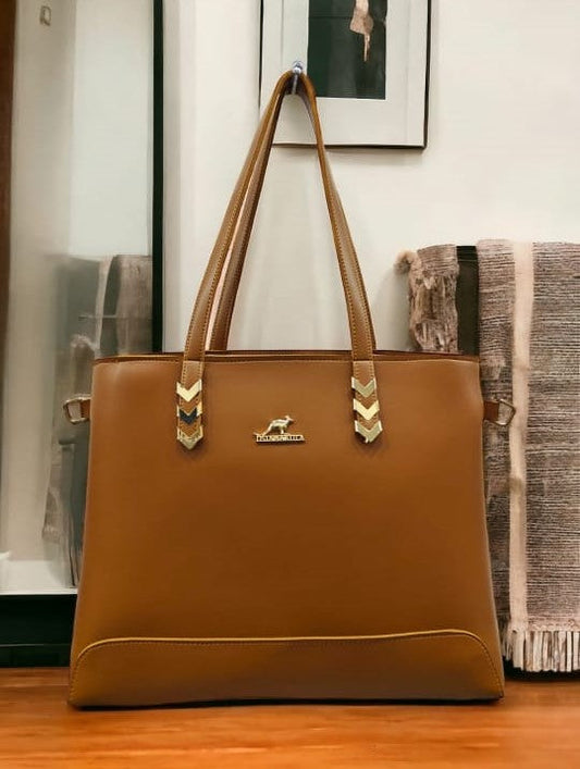 VERONA LUXE TOTE LIGHT BROWN