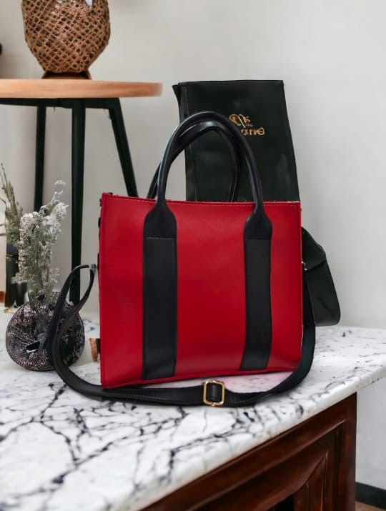 ITALIAN TOTE RED & BLACK