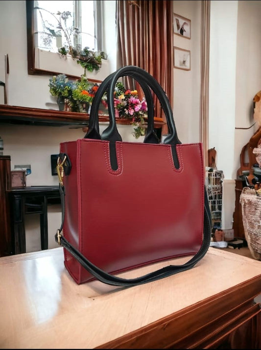 ROMA TOTE RED & BLACK