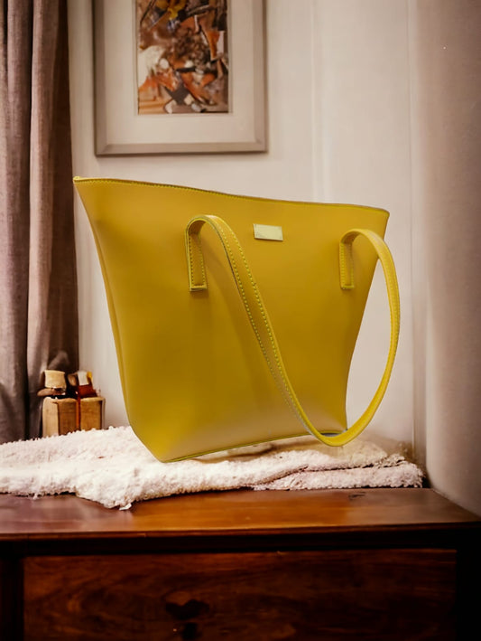 TOTE SHOULDER YELLOW BAG