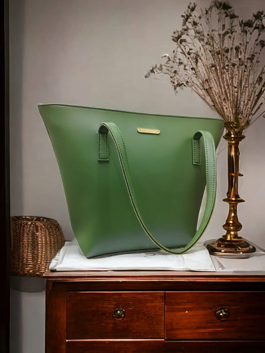 TOTE SHOULDER OLIVE GREEN BAG