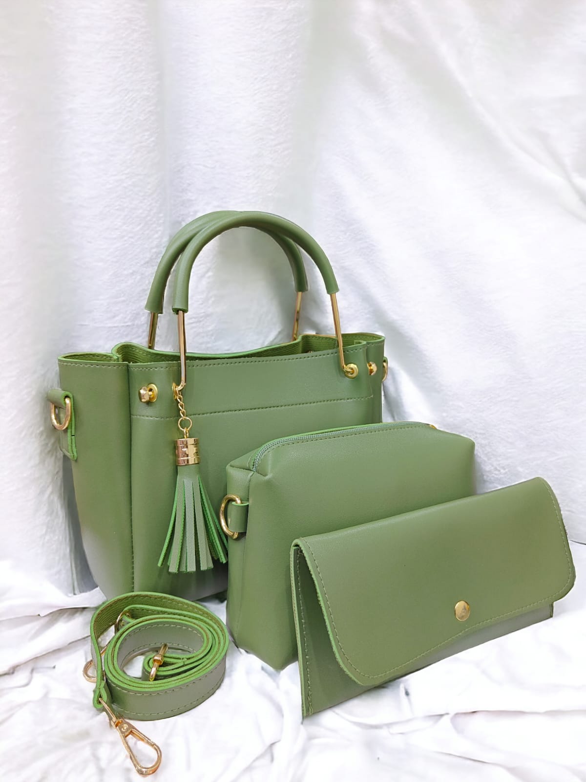 Fleur de Luxe Trio Olive Green